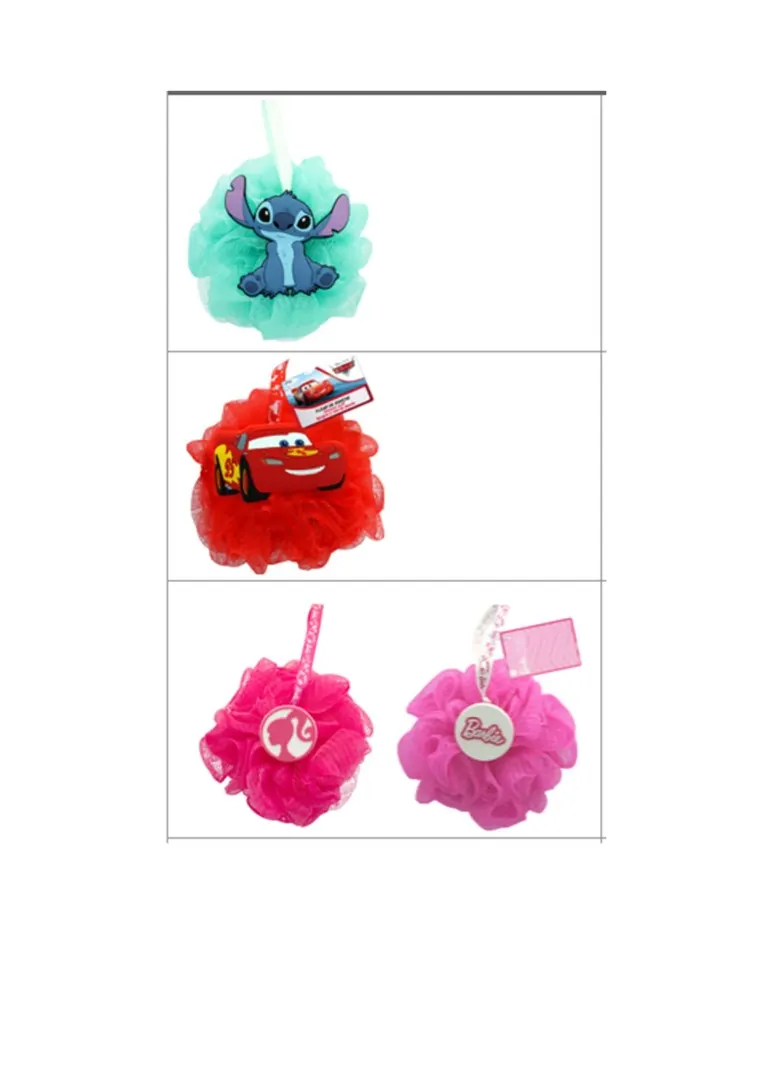 fleurs de douche stitch / cars/ barbie — photo du produit rappelé