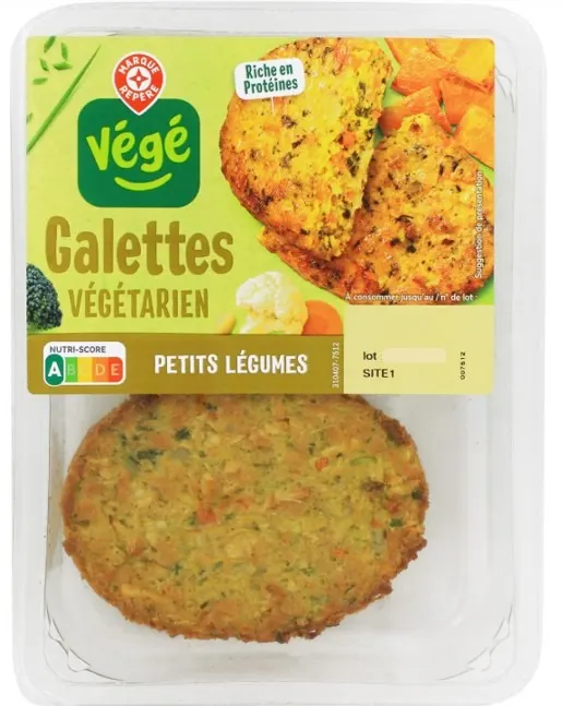 galettes petits légumes - végétarien 200 g — photo du produit rappelé