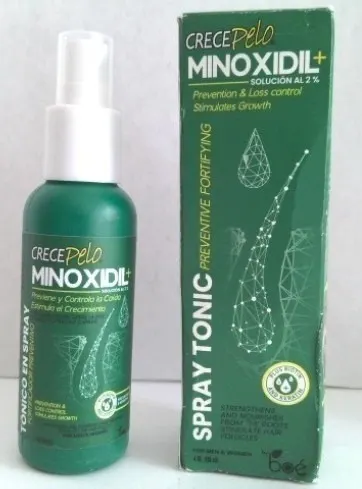 spray tonic minoxidil+ soluciòn al 2% by boé de crece pelo — photo du produit rappelé