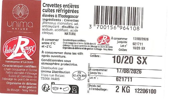 crevettes roses cuites vrac - 25/35 equateur - 10/20, 30/40 et 60/80 madagascar — photo 3 sur 5