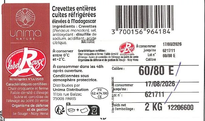 crevettes roses cuites vrac - 25/35 equateur - 10/20, 30/40 et 60/80 madagascar — photo 4 sur 5