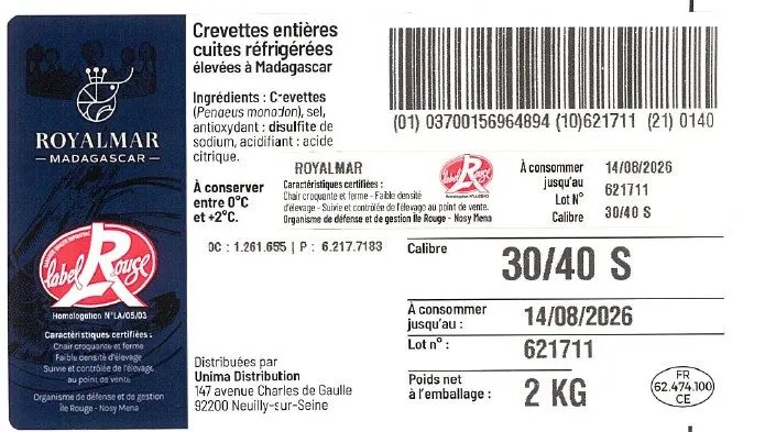 crevettes roses cuites vrac - 25/35 equateur - 10/20, 30/40 et 60/80 madagascar — photo 5 sur 5